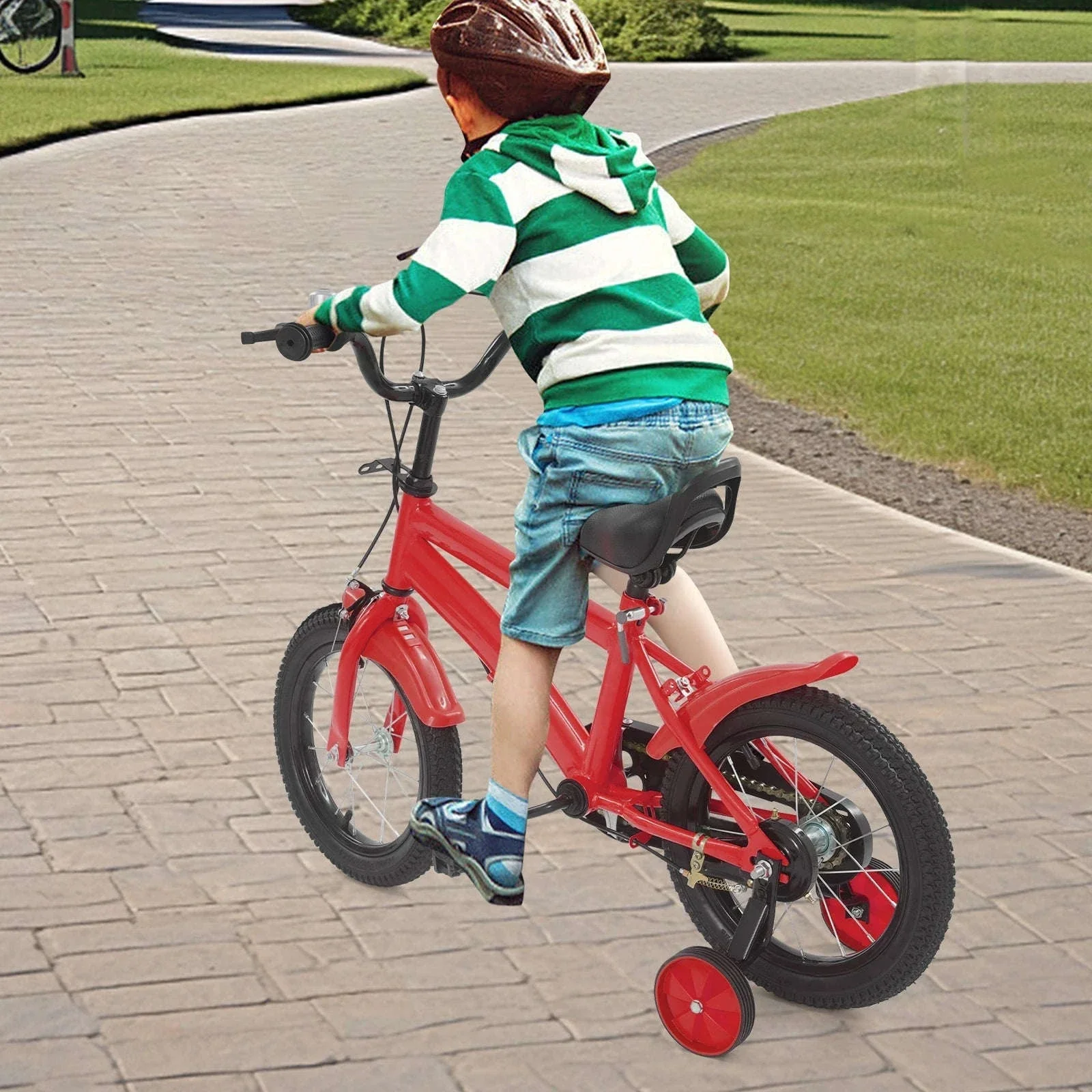 14-Inch Kids Learning Bicycle with Training Wheels - Image 12