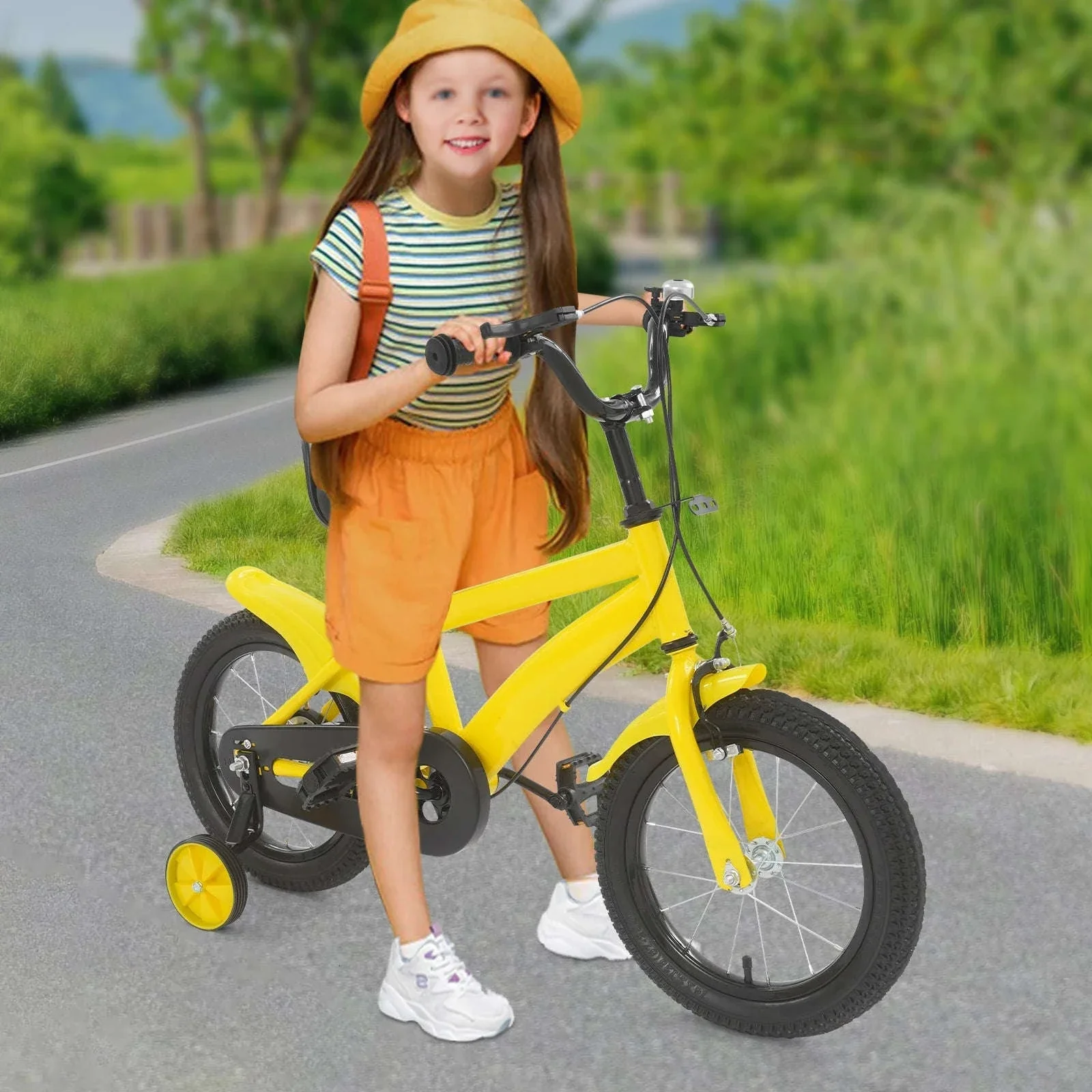 14-Inch Kids Learning Bicycle with Training Wheels - Image 16