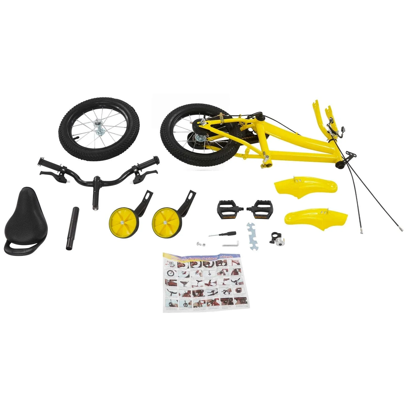14-Inch Kids Learning Bicycle with Training Wheels - Image 29