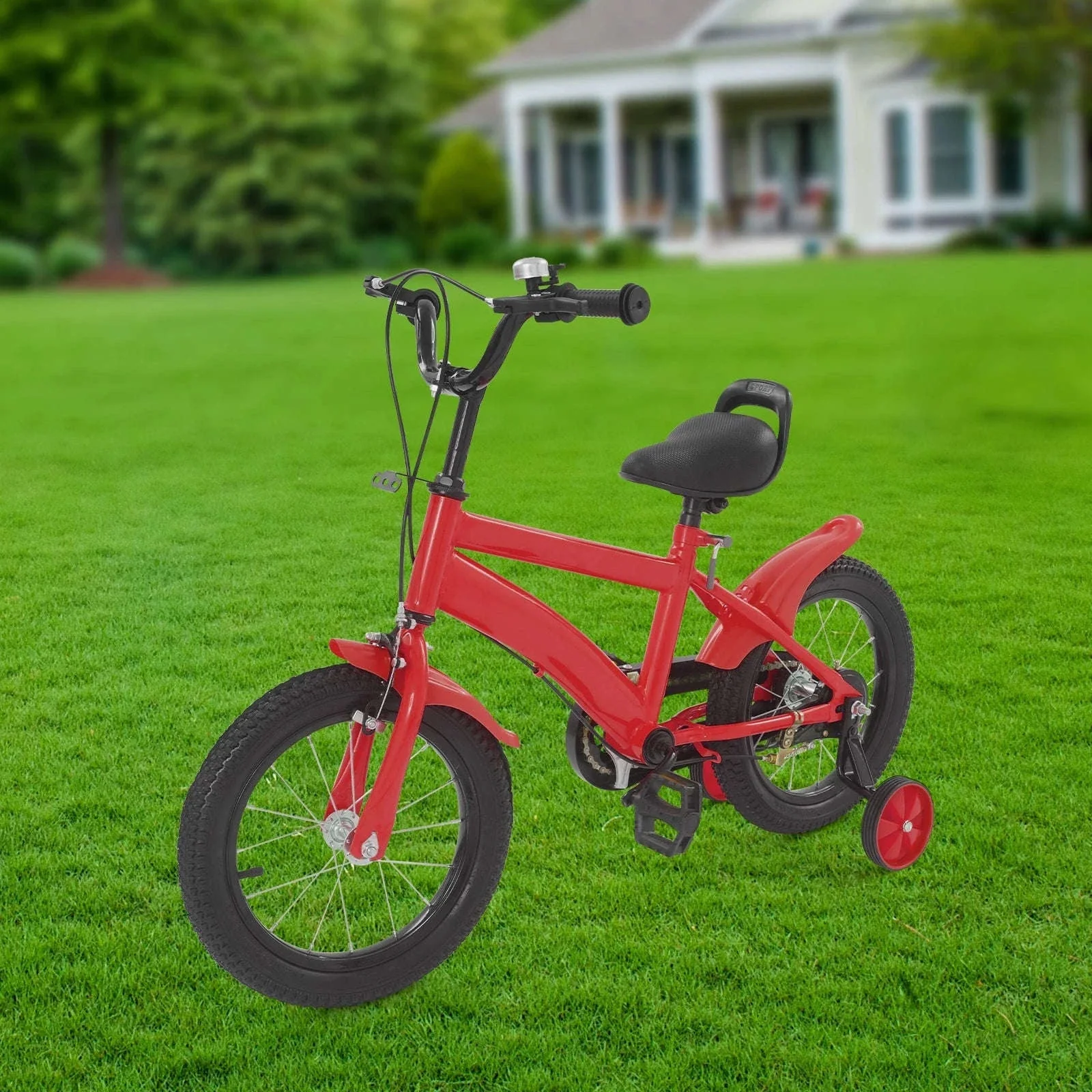 14-Inch Kids Learning Bicycle with Training Wheels - Image 4