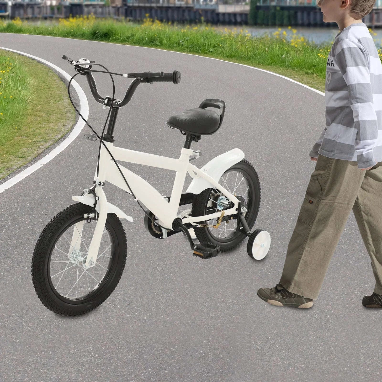 14-Inch Kids Learning Bicycle with Training Wheels - Image 5