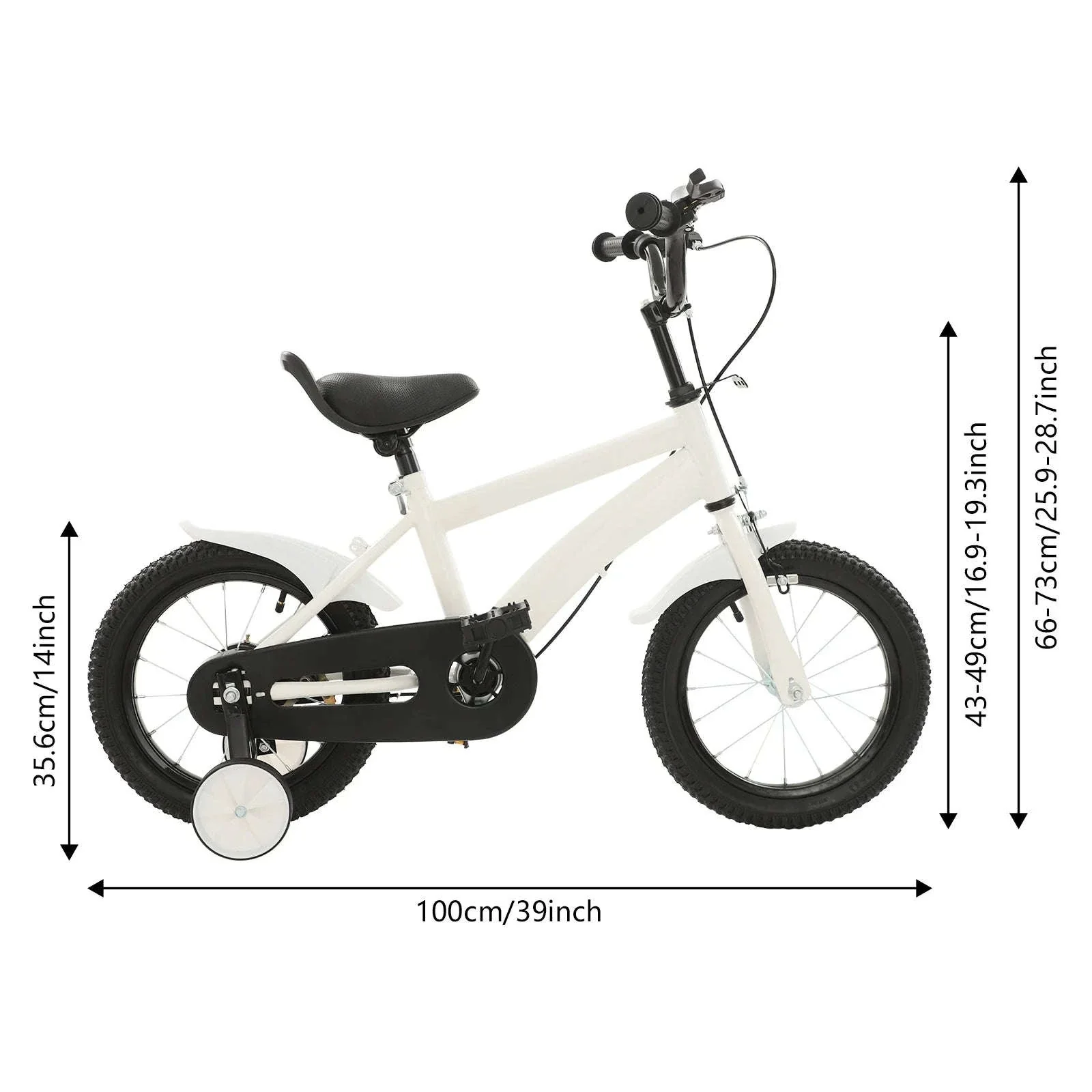 14-Inch Kids Learning Bicycle with Training Wheels - Image 6