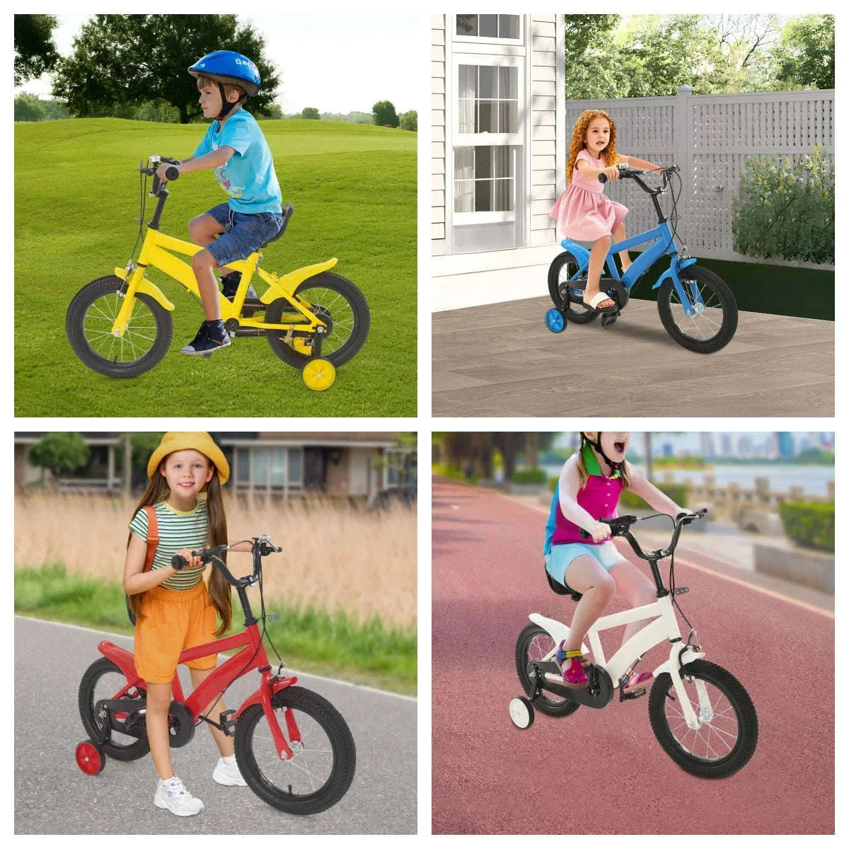 14-Inch Kids Learning Bicycle with Training Wheels - Image 7