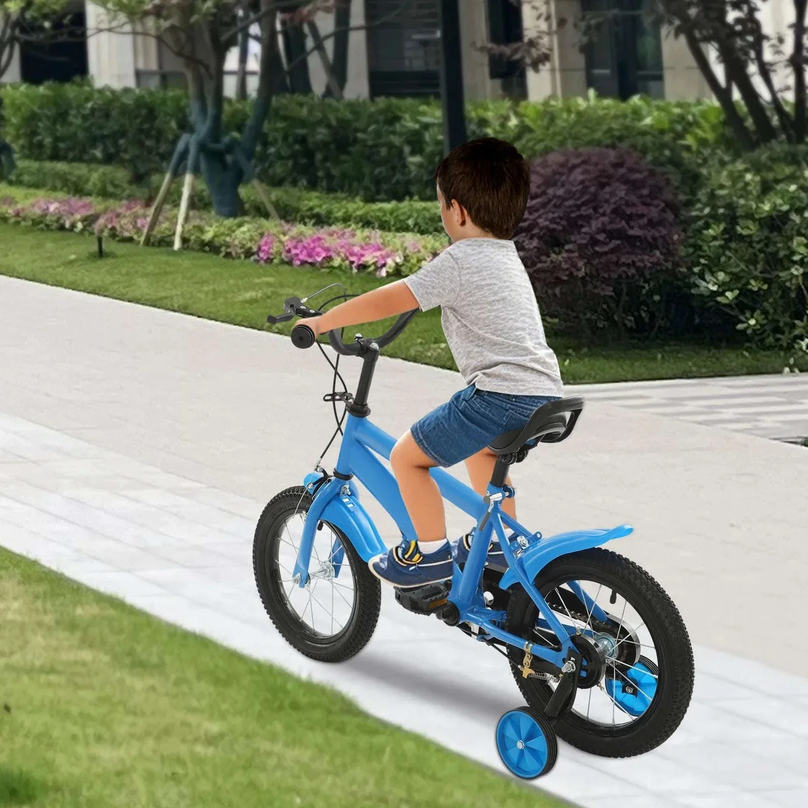 14-Inch Kids Learning Bicycle with Training Wheels - Image 9