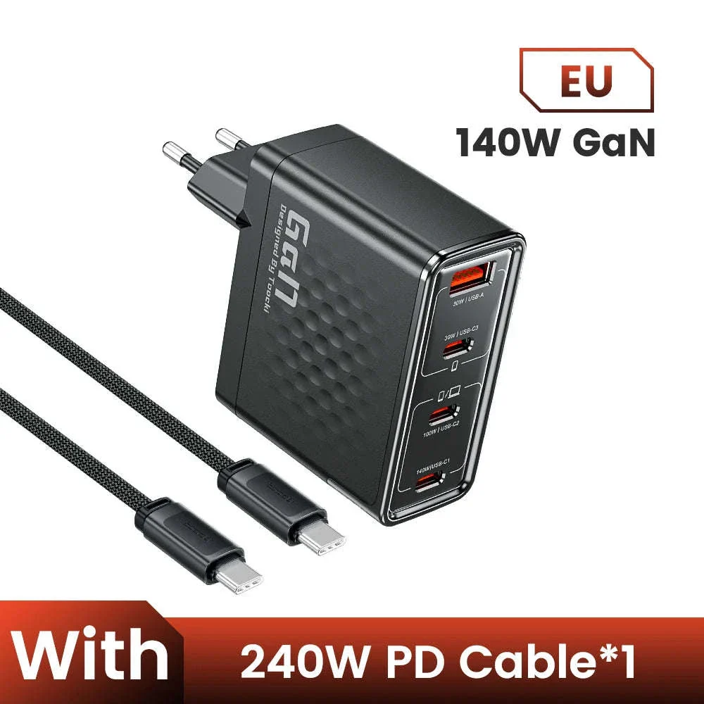 140W GaN USB-C Fast Charger with 4 Ports for Laptops, Phones - Image 23