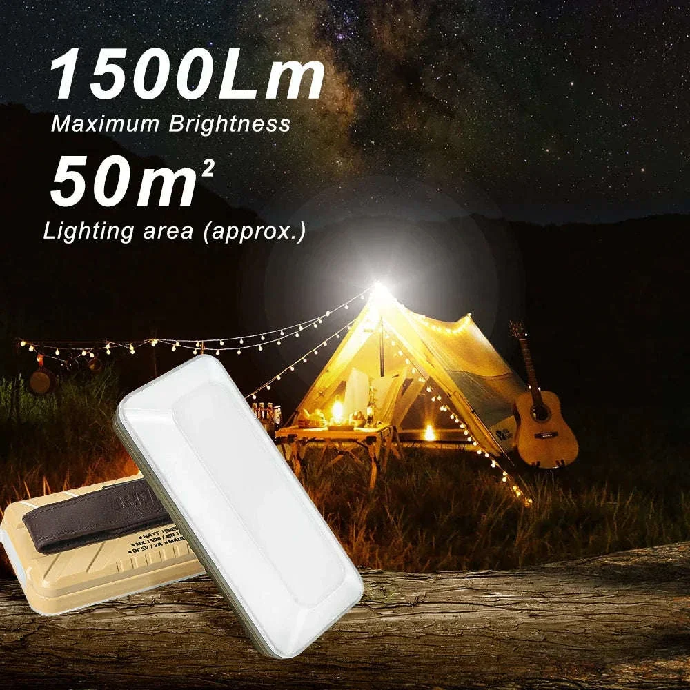 1500LM Portable USB Rechargeable Camping Lantern - Image 2