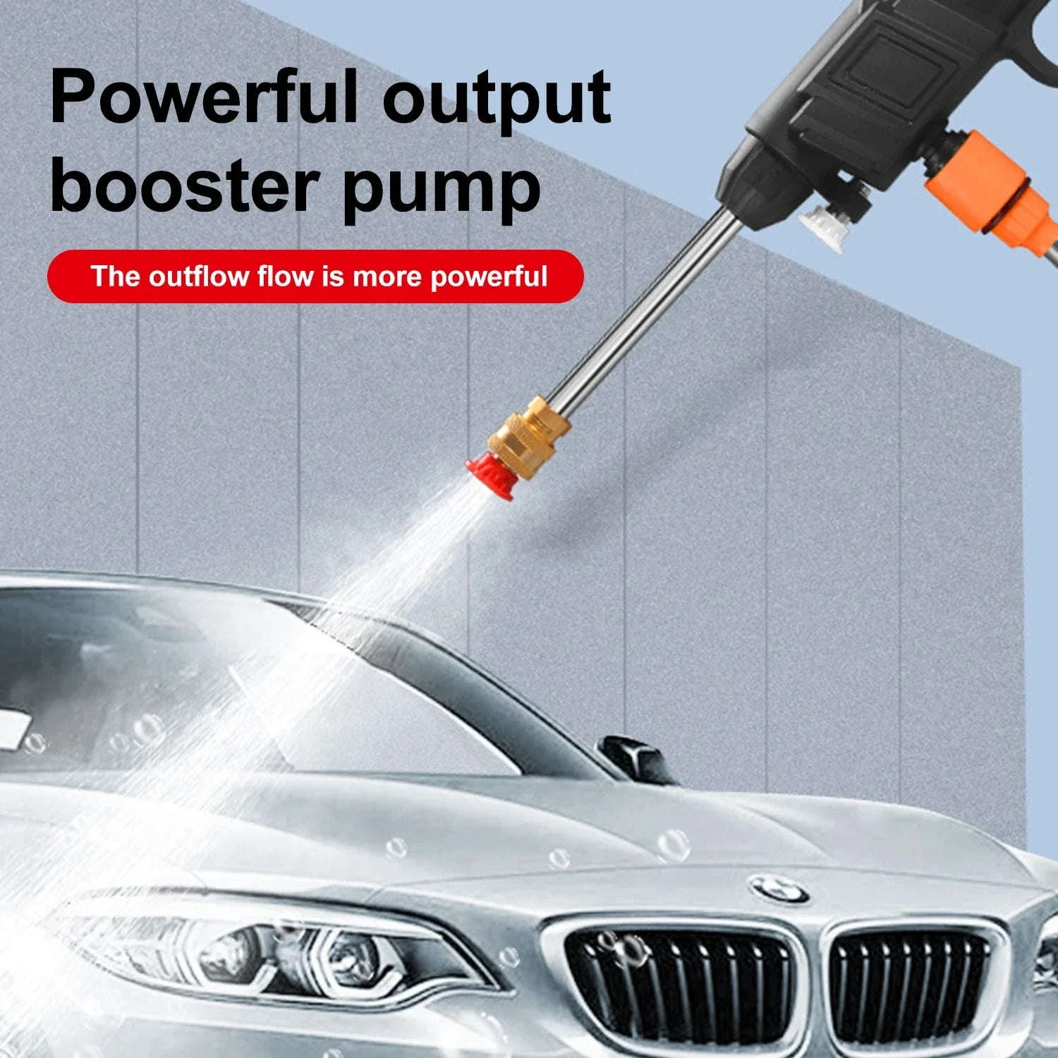 1500W Cordless High Pressure Cleaner Washer for Cars and Outdoor Cleaning - Image 2