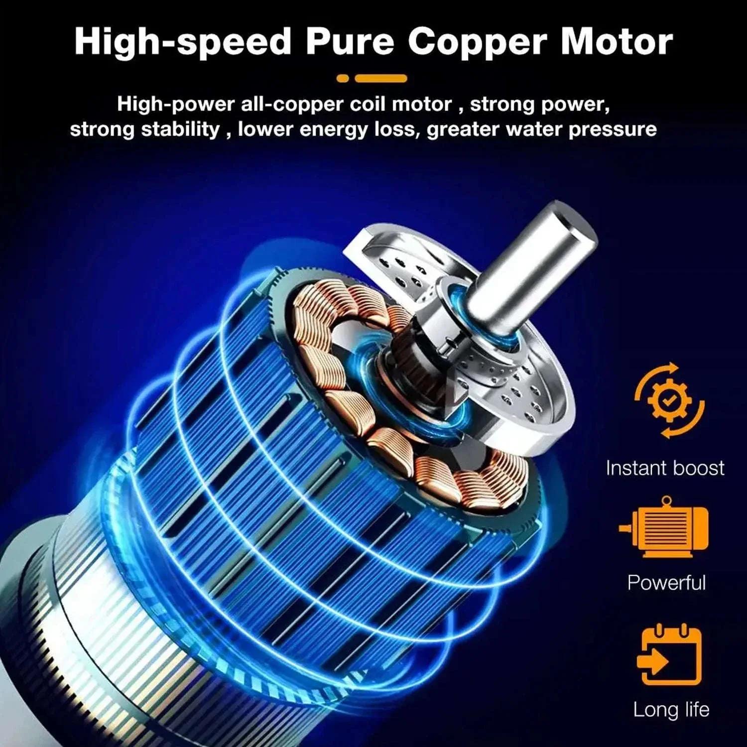 1500W Cordless High Pressure Cleaner Washer for Cars and Outdoor Cleaning - Image 8