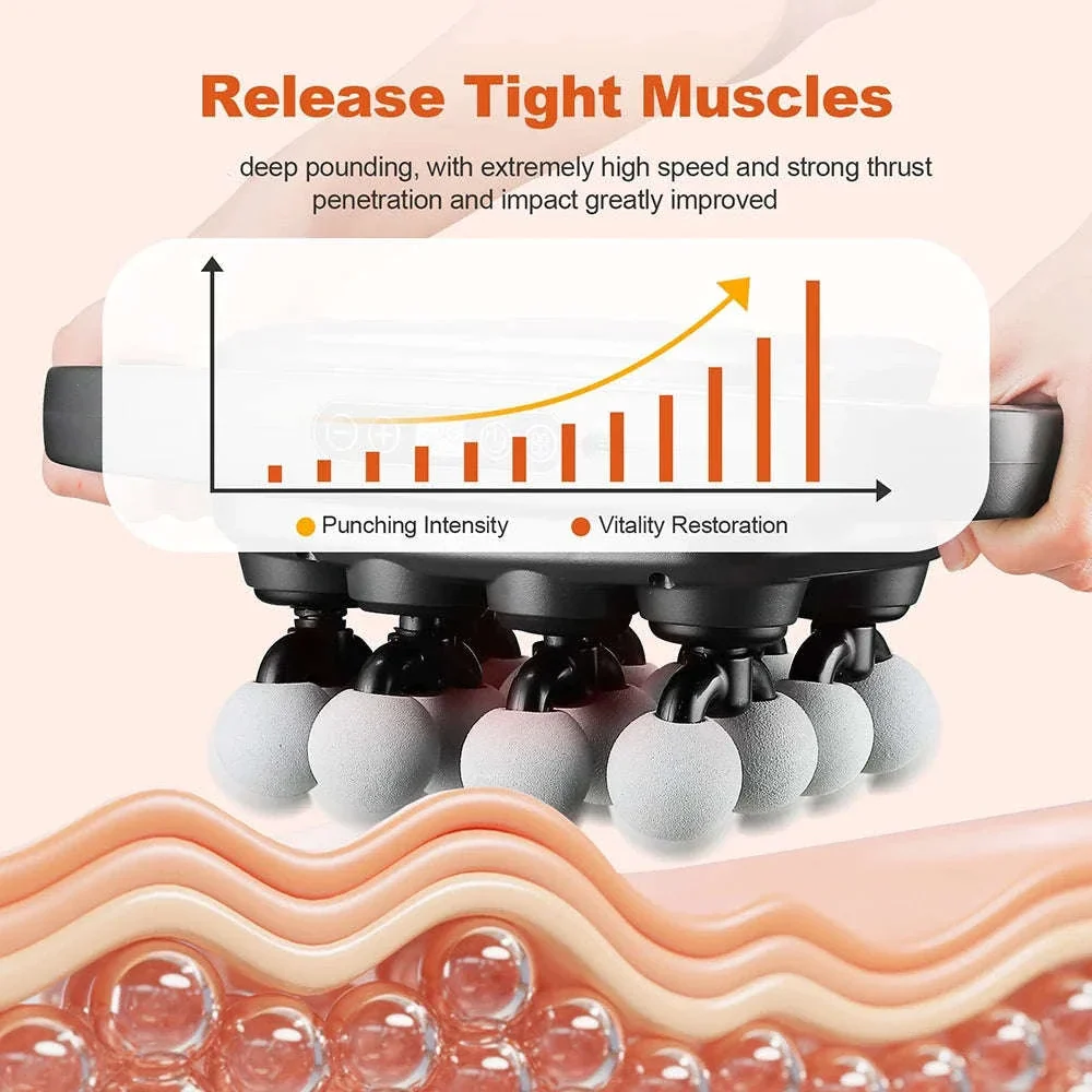 16-Head Fascia Massage Gun for Deep Muscle Relief - Image 3