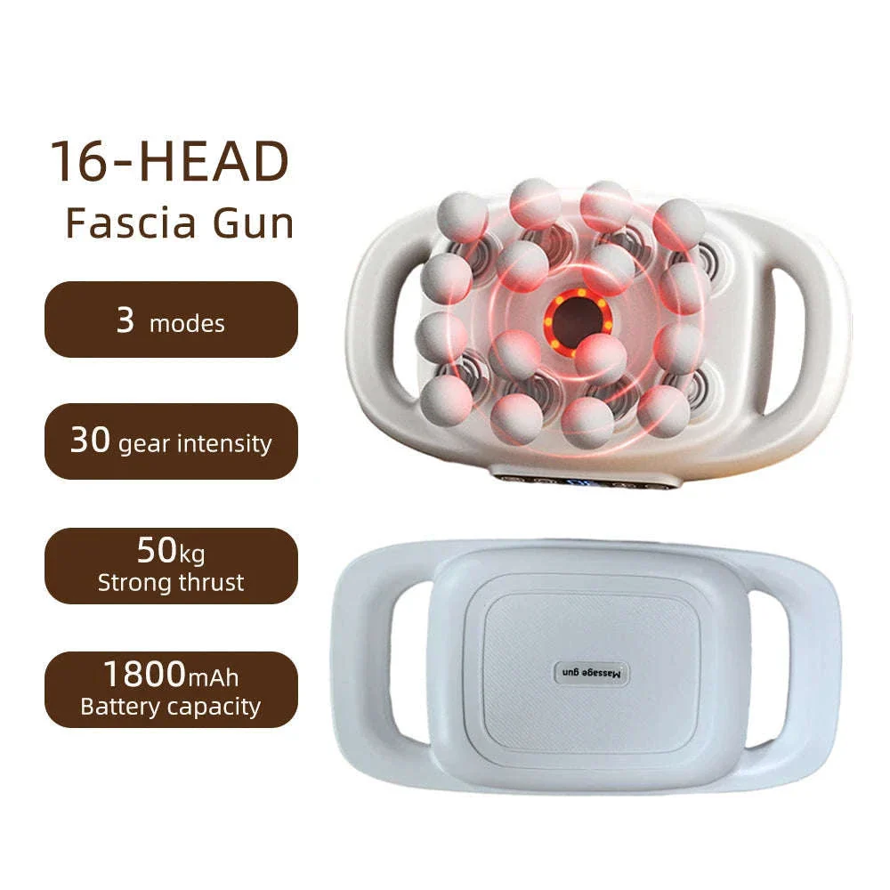 16-Head Fascia Massage Gun for Deep Muscle Relief - Image 9