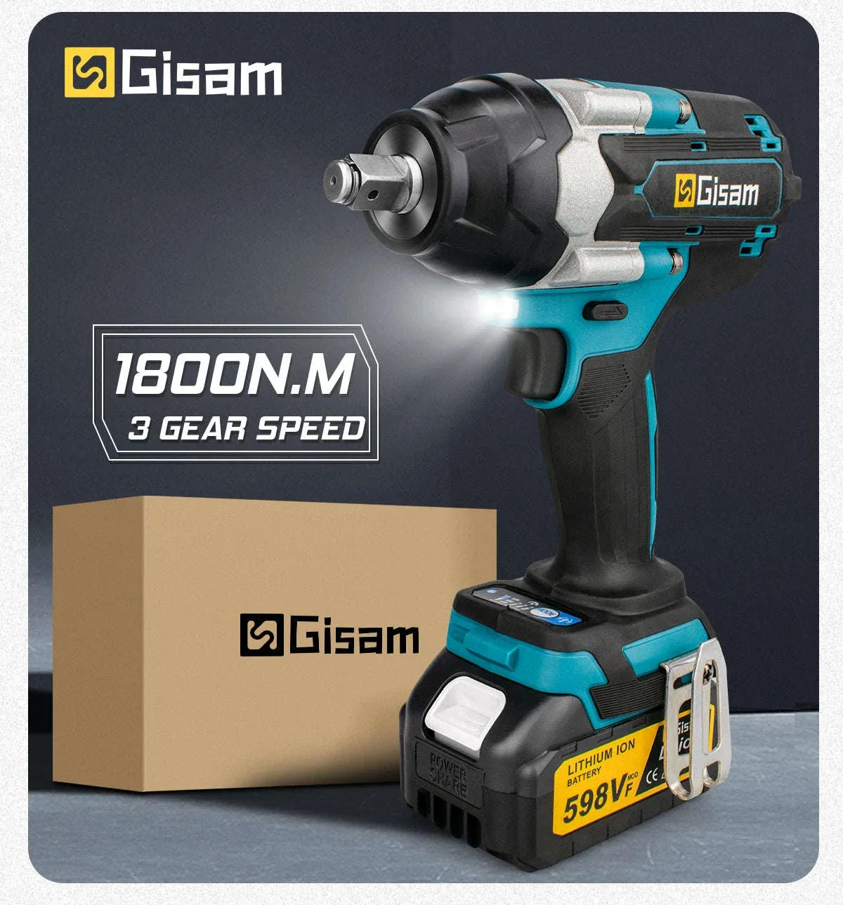 1800N.M Brushless Impact Wrench for 18V Makita Batteries - Image 12