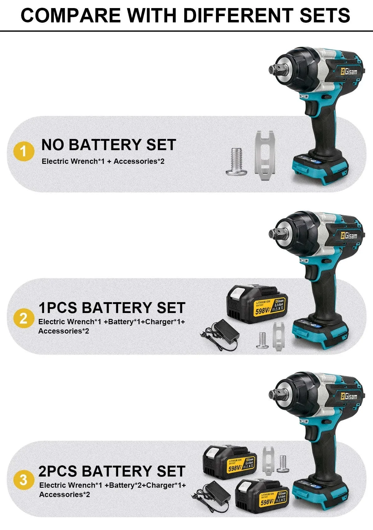 1800N.M Brushless Impact Wrench for 18V Makita Batteries - Image 20