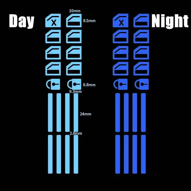 18-Piece Luminous Car Window Button Sticker Set - Image 8