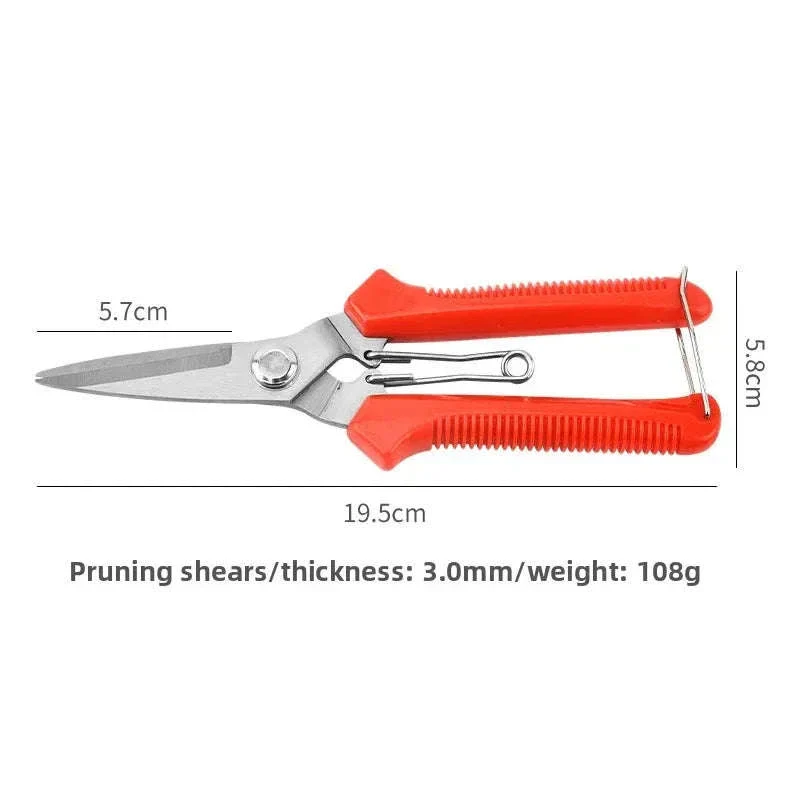 190mm Straight Head Pruning Shears for Precise Bonsai Trimming - Image 4