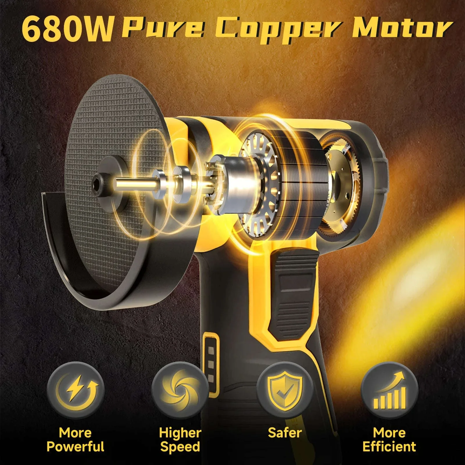 19800 RPM Mini Wireless Angle Grinder for Home DIY - Image 3