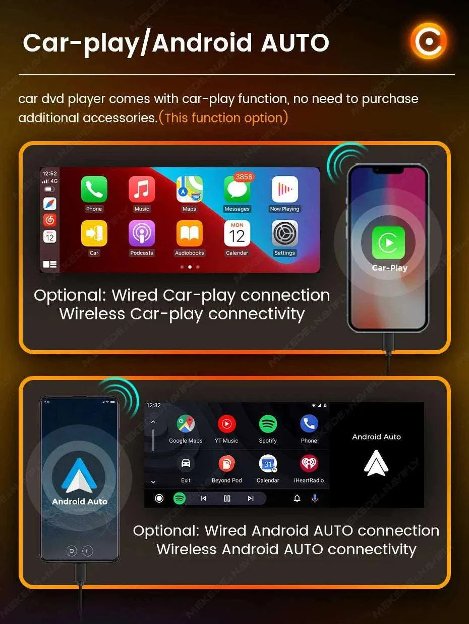 6.86" 1DIN Car Stereo with Wireless CarPlay, Android Auto & BT - Image 19