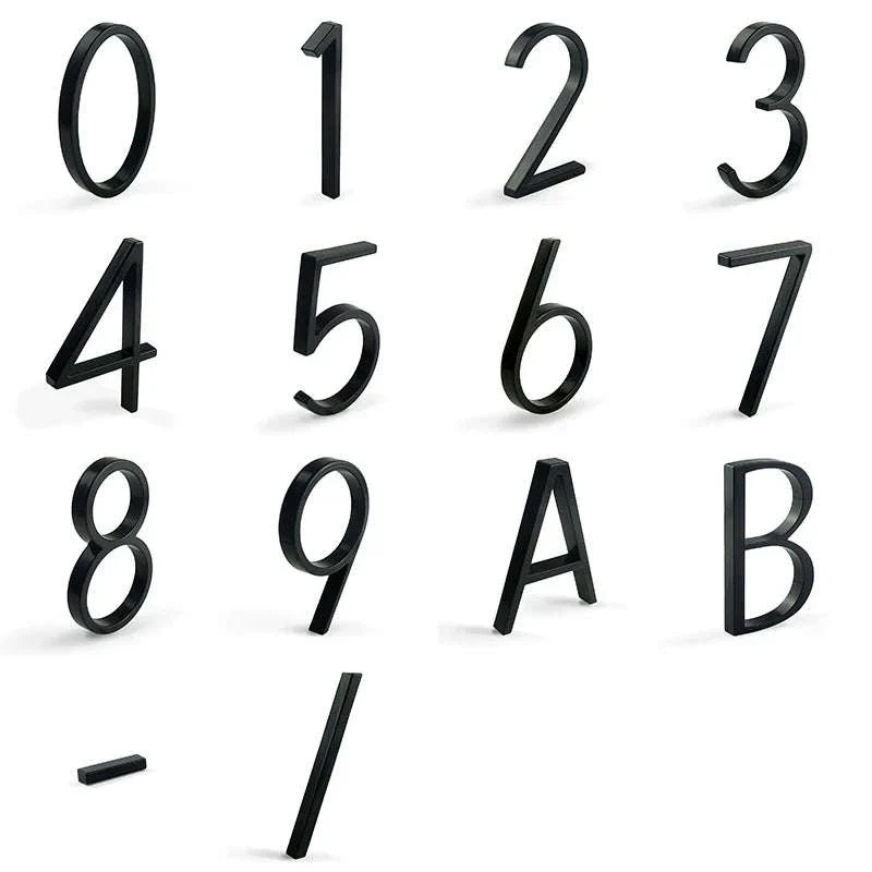 Floating House Number Sign with Modern 3D Wall Mount Design - Image 5