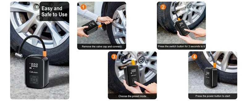 150PSI Wireless Tire Inflator Portable Air Pump for Car & Bike - Image 11