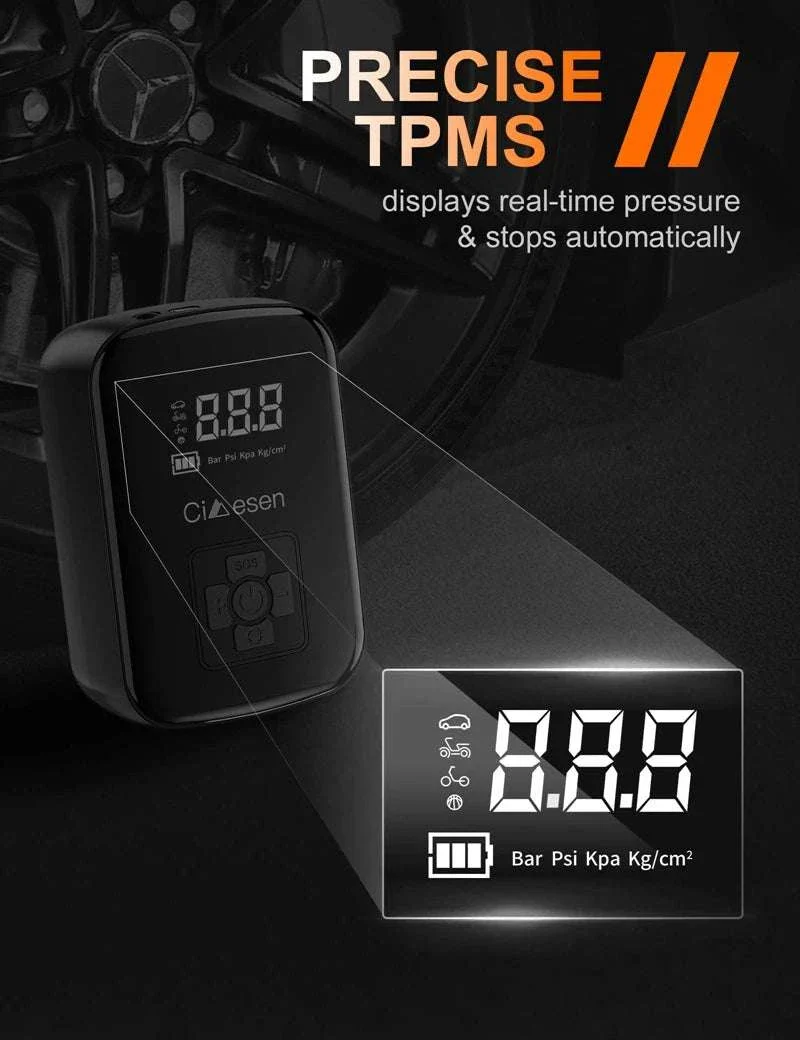 150PSI Wireless Tire Inflator Portable Air Pump for Car & Bike - Image 16
