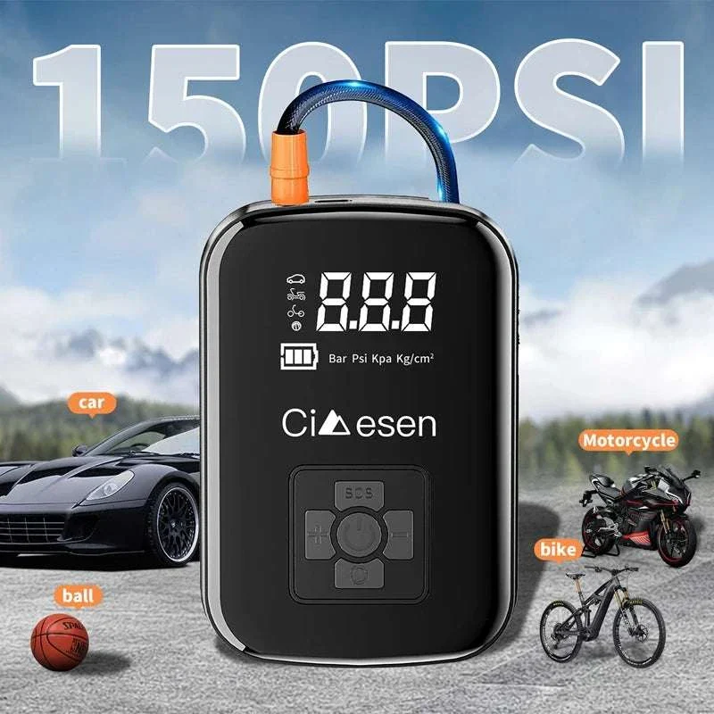 150PSI Wireless Tire Inflator Portable Air Pump for Car & Bike - Image 2
