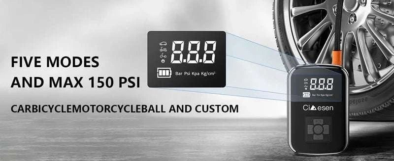 150PSI Wireless Tire Inflator Portable Air Pump for Car & Bike - Image 7