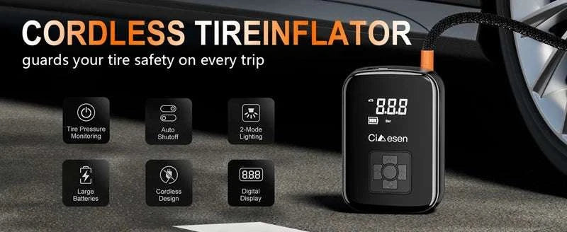 150PSI Wireless Tire Inflator Portable Air Pump for Car & Bike - Image 8