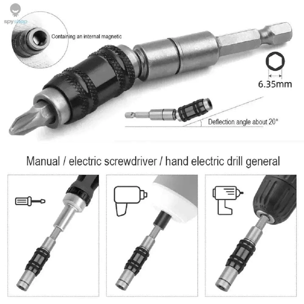 Magnetic Drill Bit Holder with 20° Pivot for Tight Spaces - Image 8