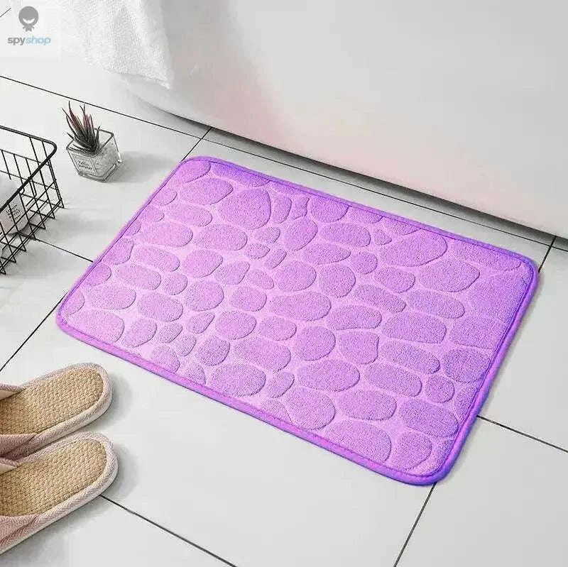 Memory Foam Embossed Velvet Floor Mat for Soft Home Comfort - Image 12