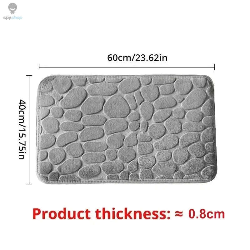Memory Foam Embossed Velvet Floor Mat for Soft Home Comfort - Image 6