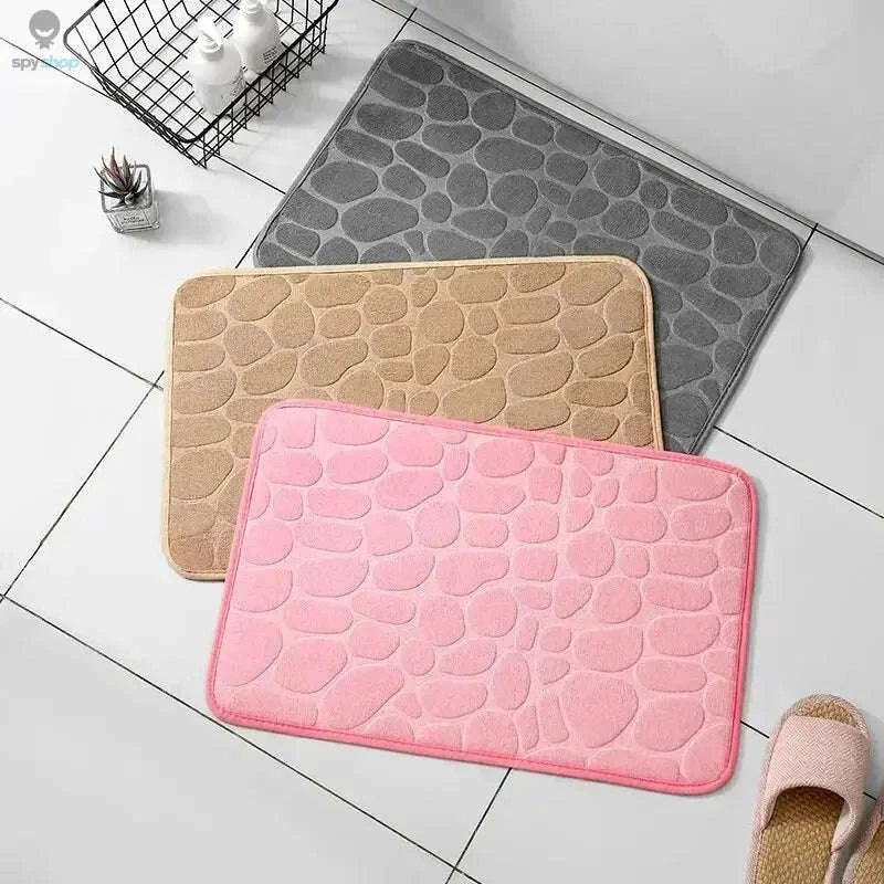 Memory Foam Embossed Velvet Floor Mat for Soft Home Comfort - Image 8