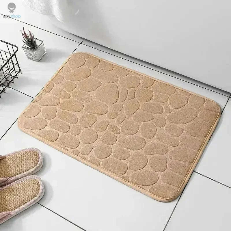 Memory Foam Embossed Velvet Floor Mat for Soft Home Comfort - Image 9