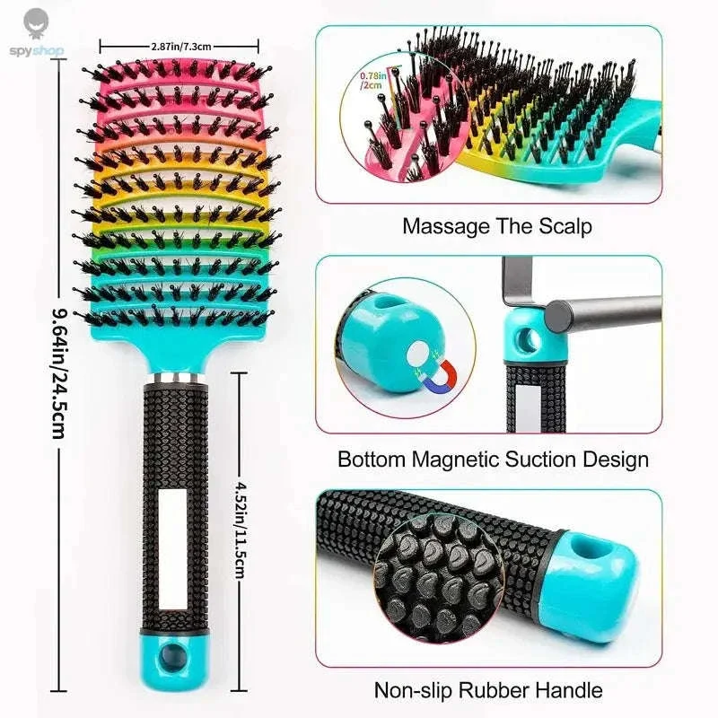 Scalp Massage Hair Brush for Gentle Detangling and Shine - Image 5