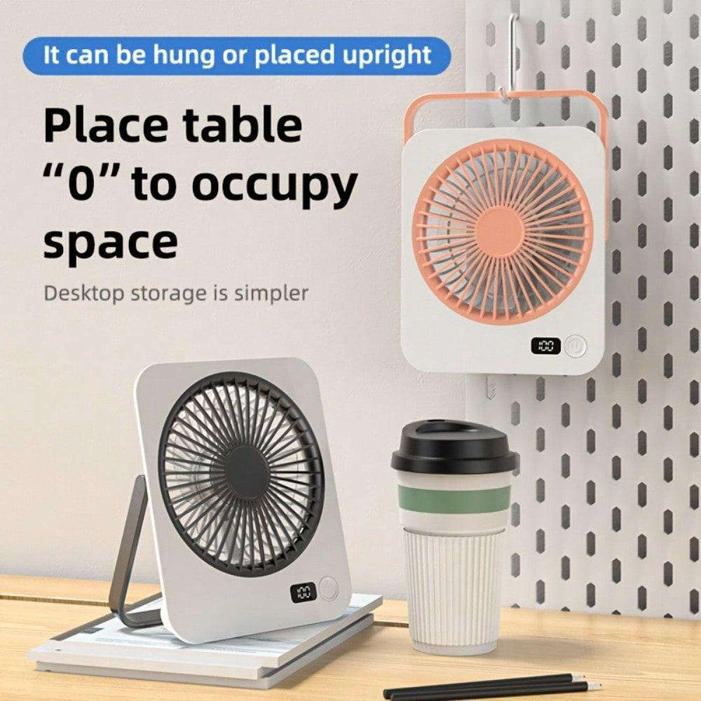 Rechargeable USB Mini Desktop Fan with 5-Speed Cooling - Image 11