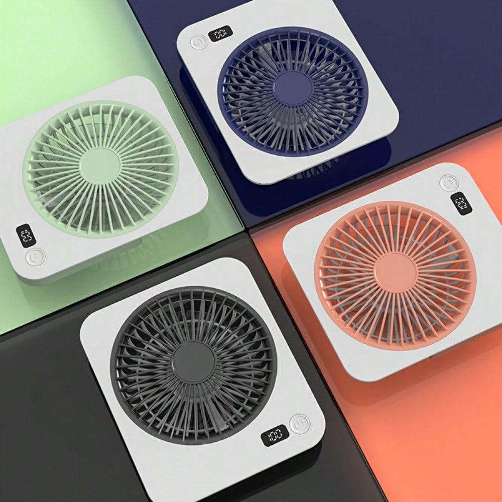 Rechargeable USB Mini Desktop Fan with 5-Speed Cooling - Image 9