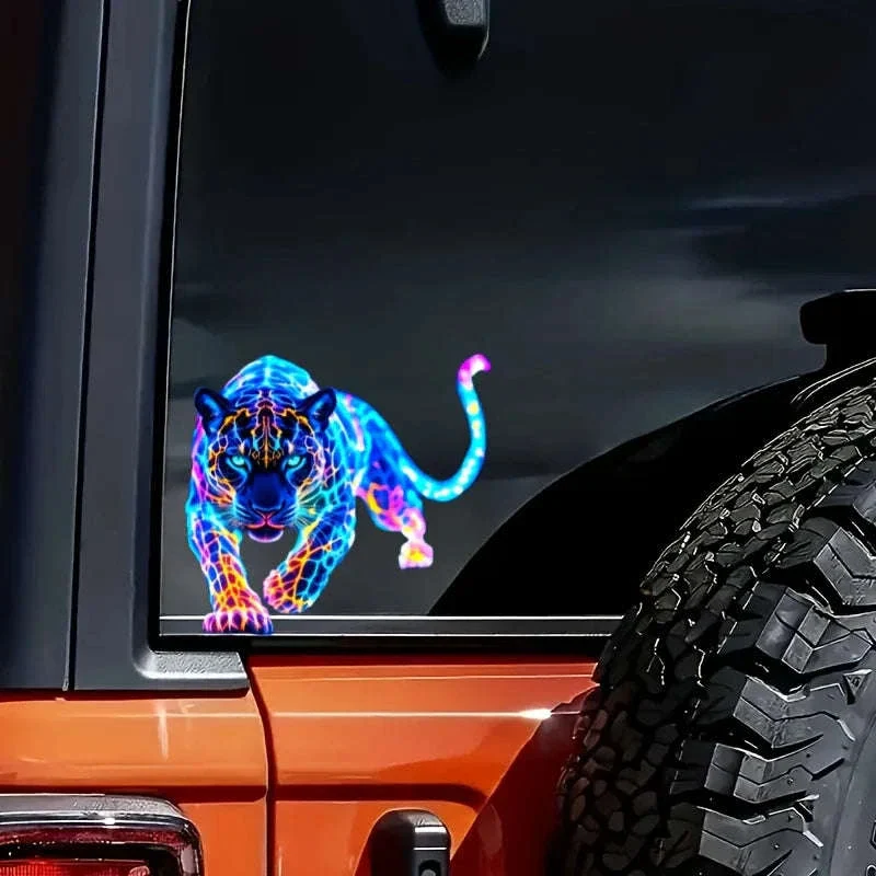 Neon Leopard Motorcycle Sticker for Bold Custom Style - Image 4