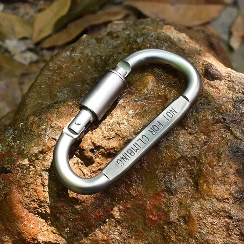 Aluminum Alloy D-Type Locking Carabiner Clip - Image 2