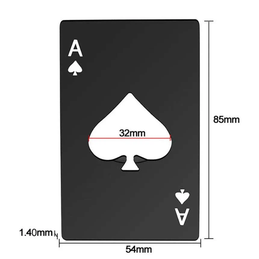 Poker Card Bottle Opener – Slim Wallet Size Metal Opener - Image 2