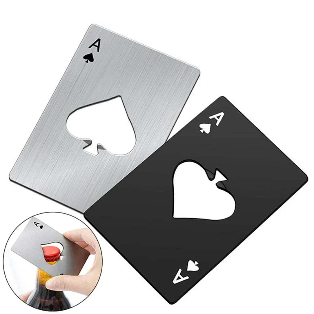 Poker Card Bottle Opener – Slim Wallet Size Metal Opener - Image 7