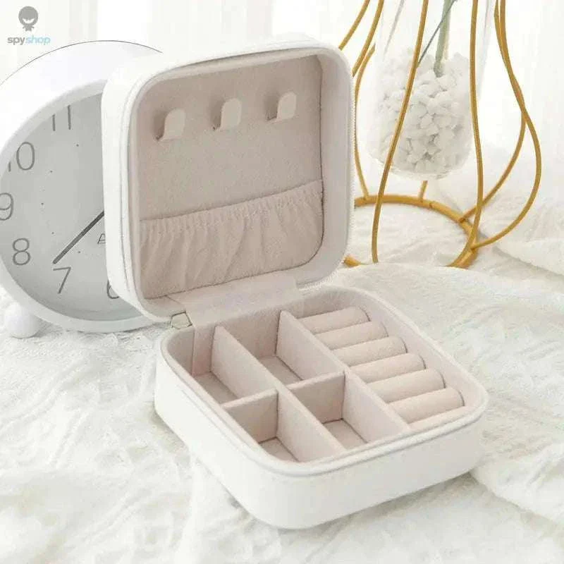 Single-Layer Travel Leather Jewelry Box for Organized Storage - Image 16