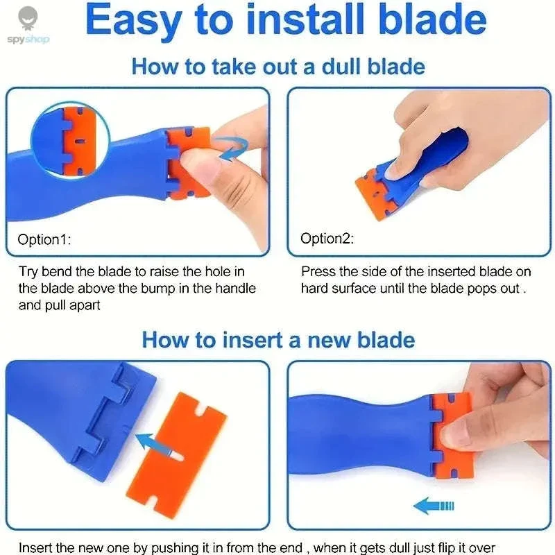 Car Window Glass Scraper for Stubborn Residue Removal - Image 5
