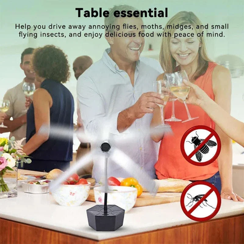Foldable Fly Repellent Fan Set for Tables and Meals - Image 5