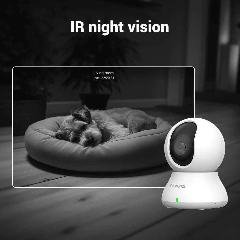 2K Indoor Security Camera 360° PTZ with App, Night Vision & Talk - Image 4