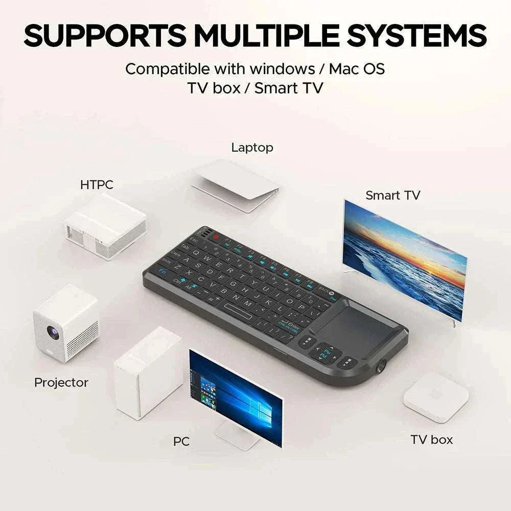 2.4G Wireless Keyboard with Backlight, Touchpad, and Flashlight - Image 3