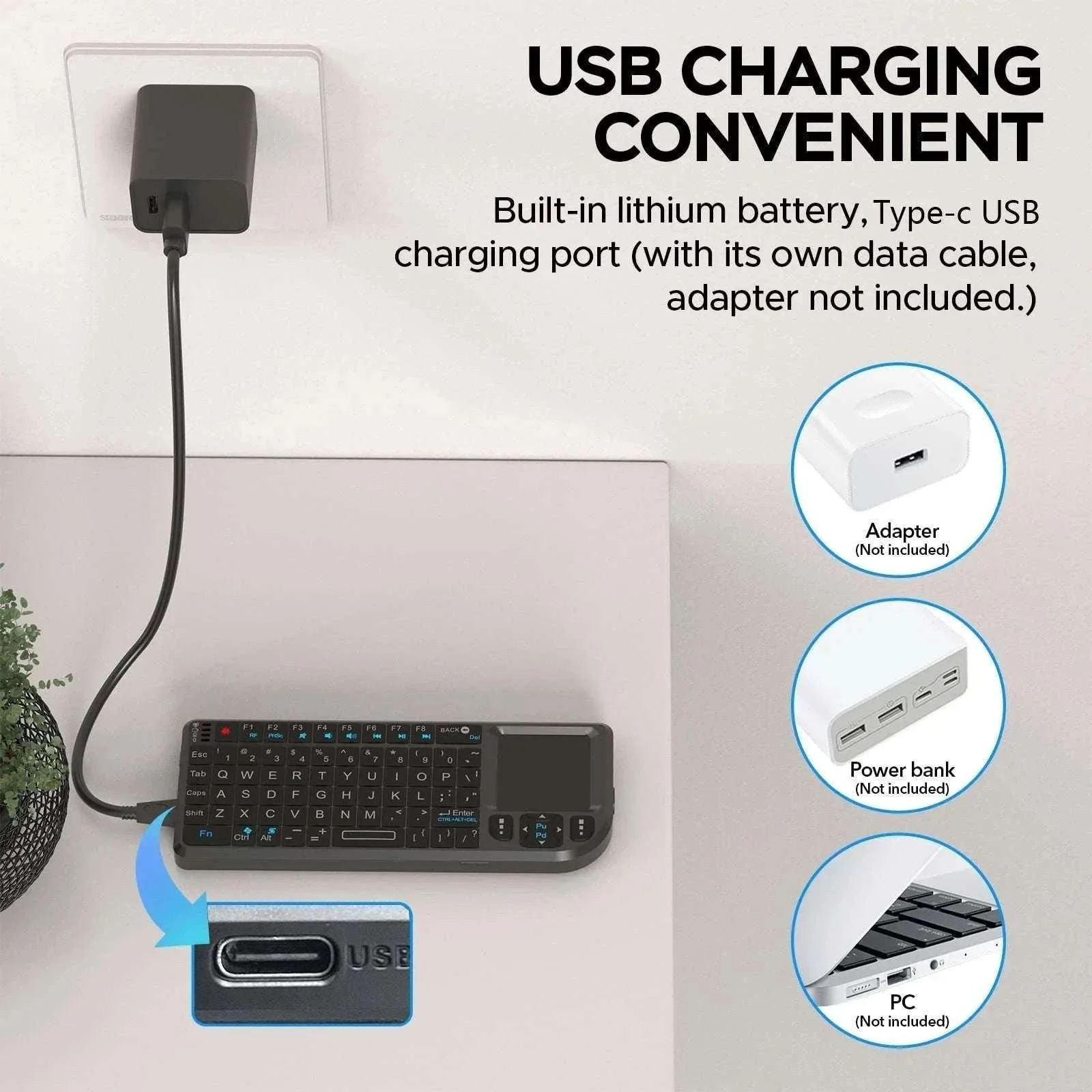 2.4G Wireless Keyboard with Backlight, Touchpad, and Flashlight - Image 5