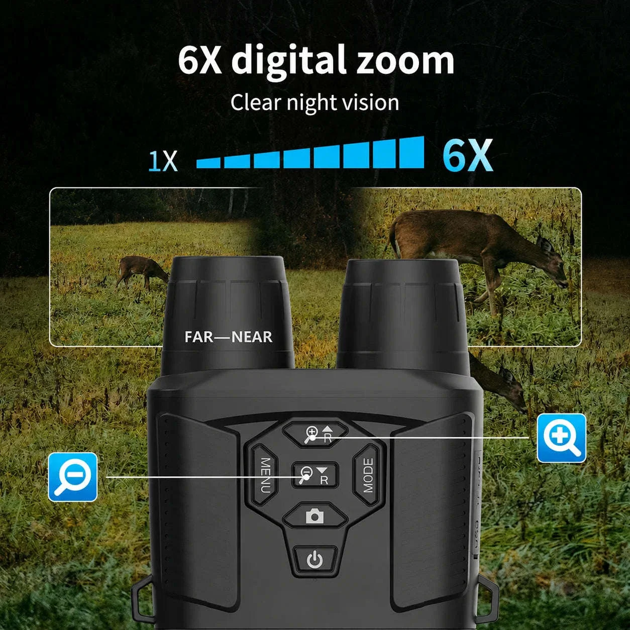 2.5K Night Vision Goggles with 36MP Photos and 6X Zoom - Image 3