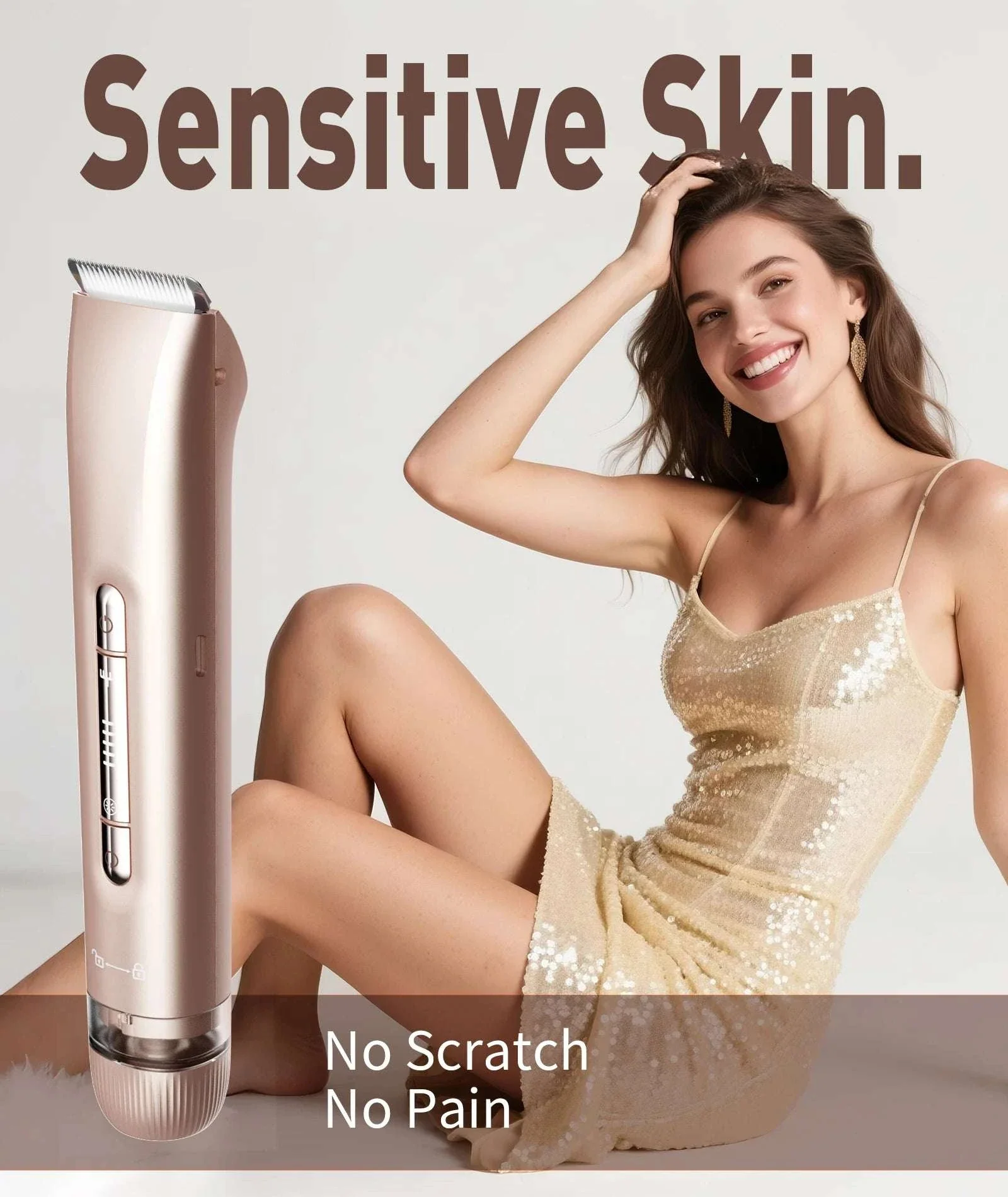 2-in-1 Bikini Trimmer for Women Dual Head Electric Shaver Wet & Dry - Image 3