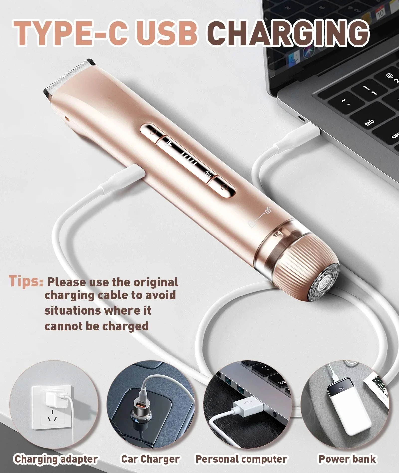 2-in-1 Bikini Trimmer for Women Dual Head Electric Shaver Wet & Dry - Image 6