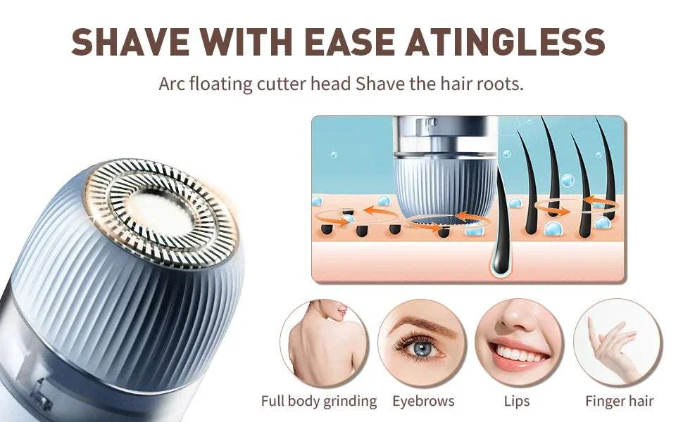 2-in-1 Bikini Trimmer for Women Dual Head Electric Shaver Wet & Dry - Image 9