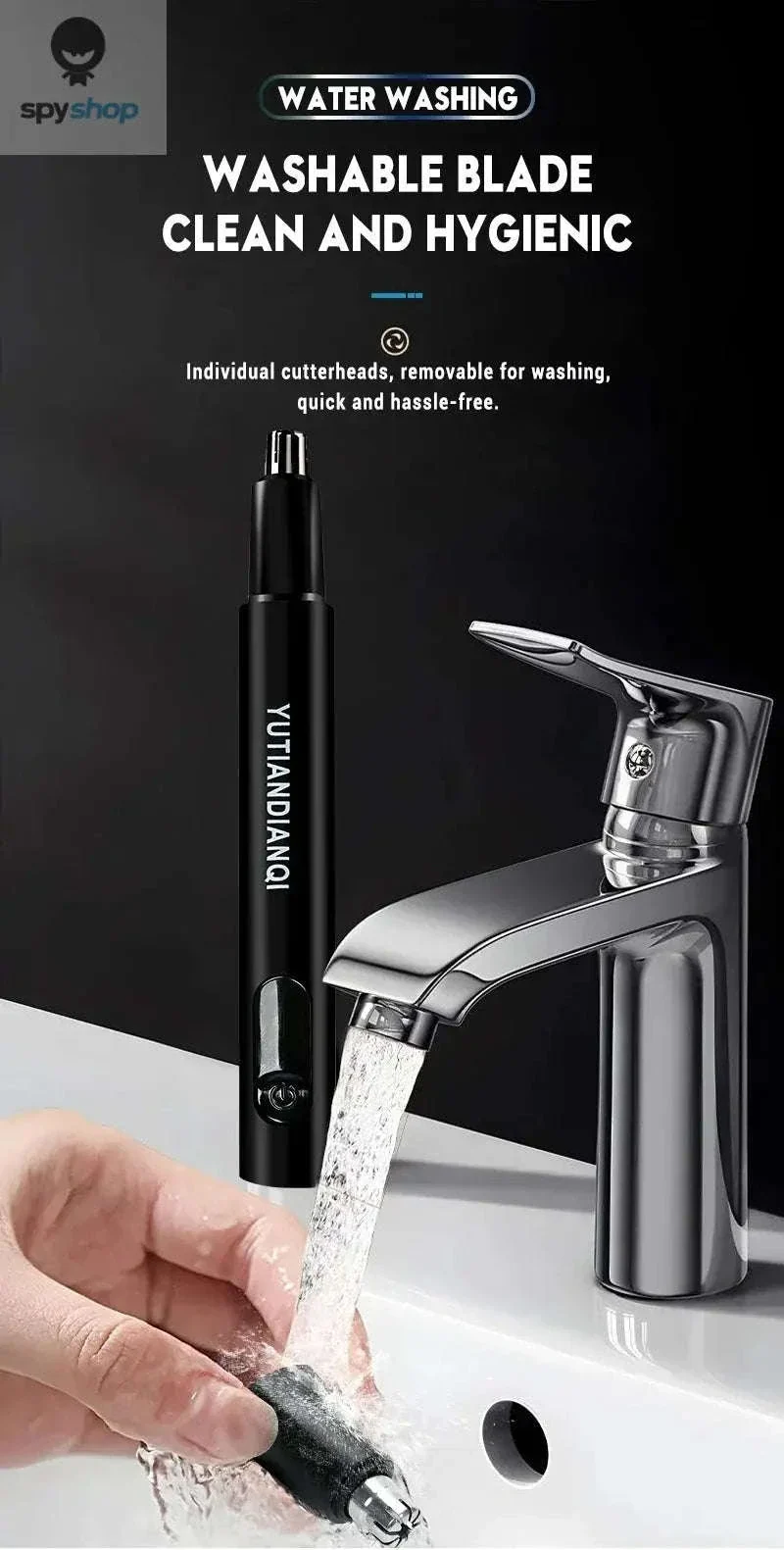 2-in-1 Electric Ear & Nose Hair Trimmer with Washable Head - Image 26