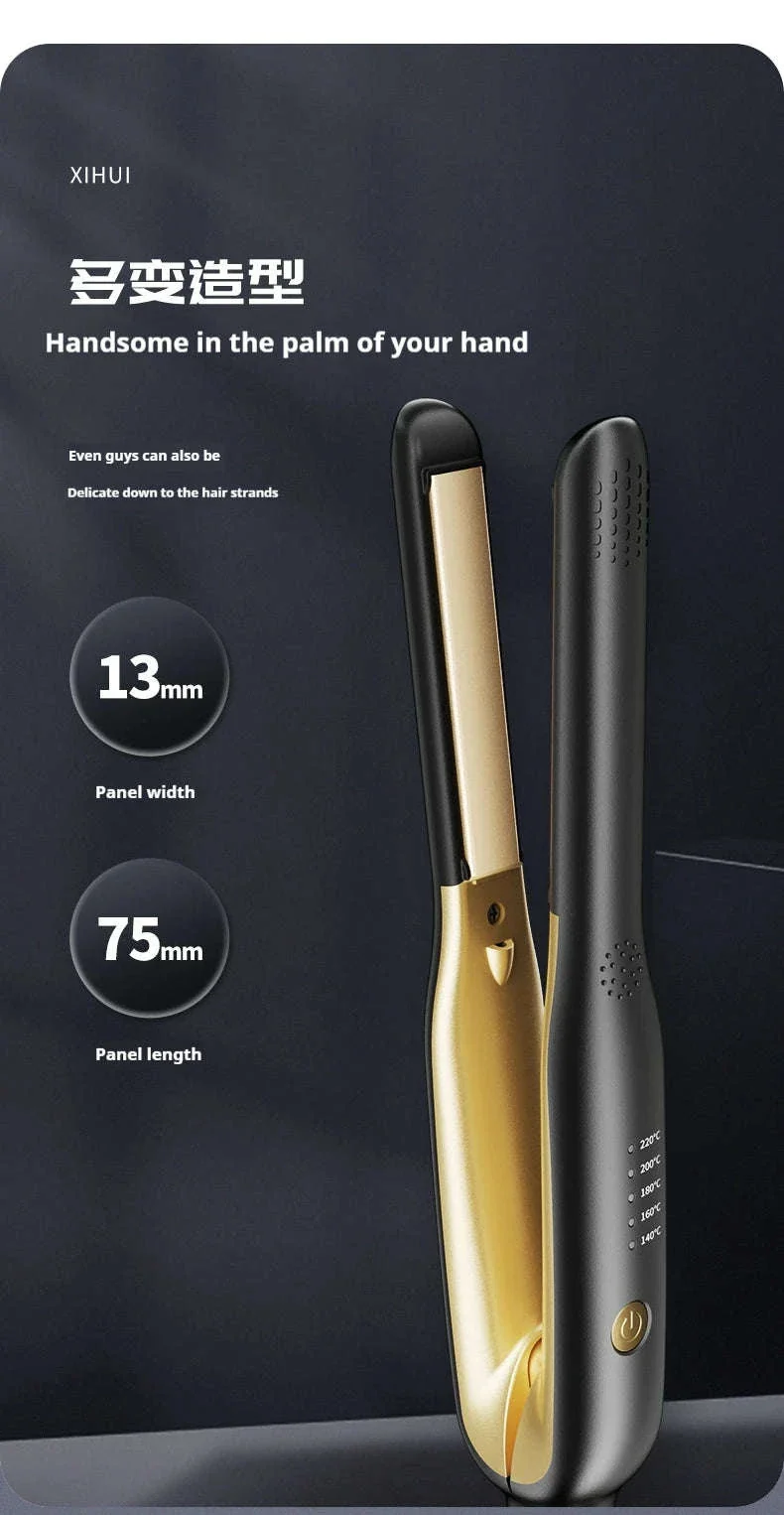 2-in-1 Mini Hair Straightener & Curler for Travel Styling - Image 10